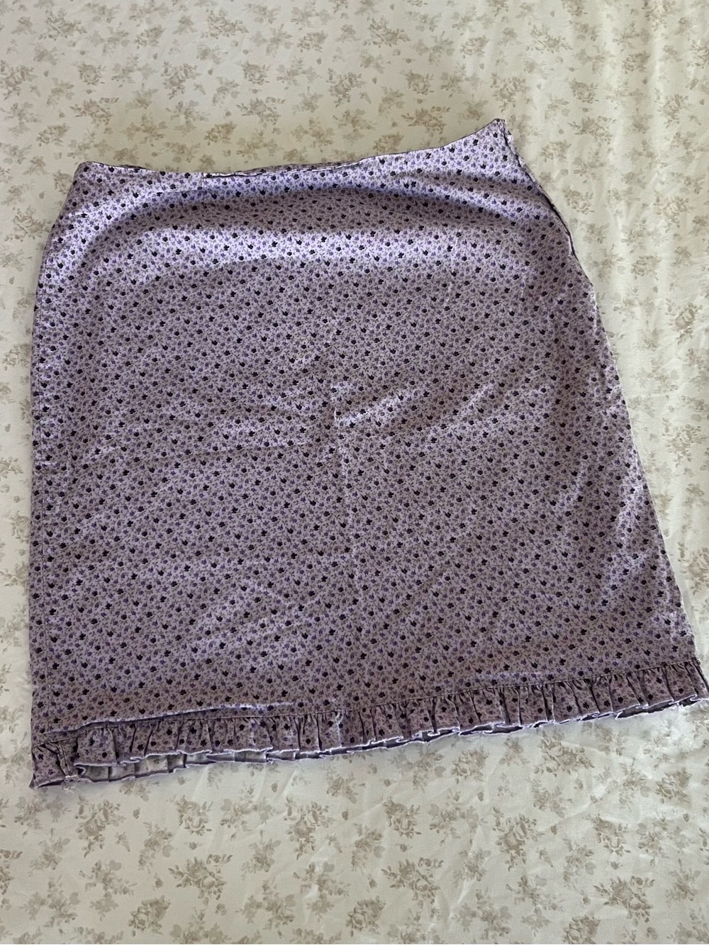 anchor blue Lilac Floral Pencil Skirt
